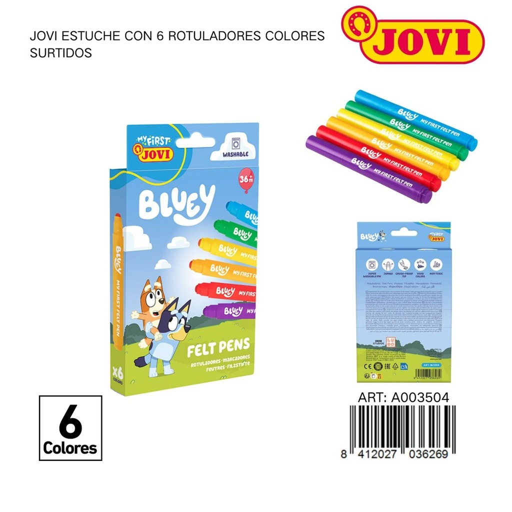 Ratulares de color Jovi 6 unidades - Material de manualidades y arte