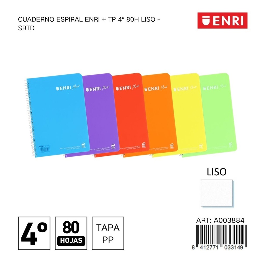 Cuaderno Enri A5 liso 5 unidades - Papelería y material escolar
