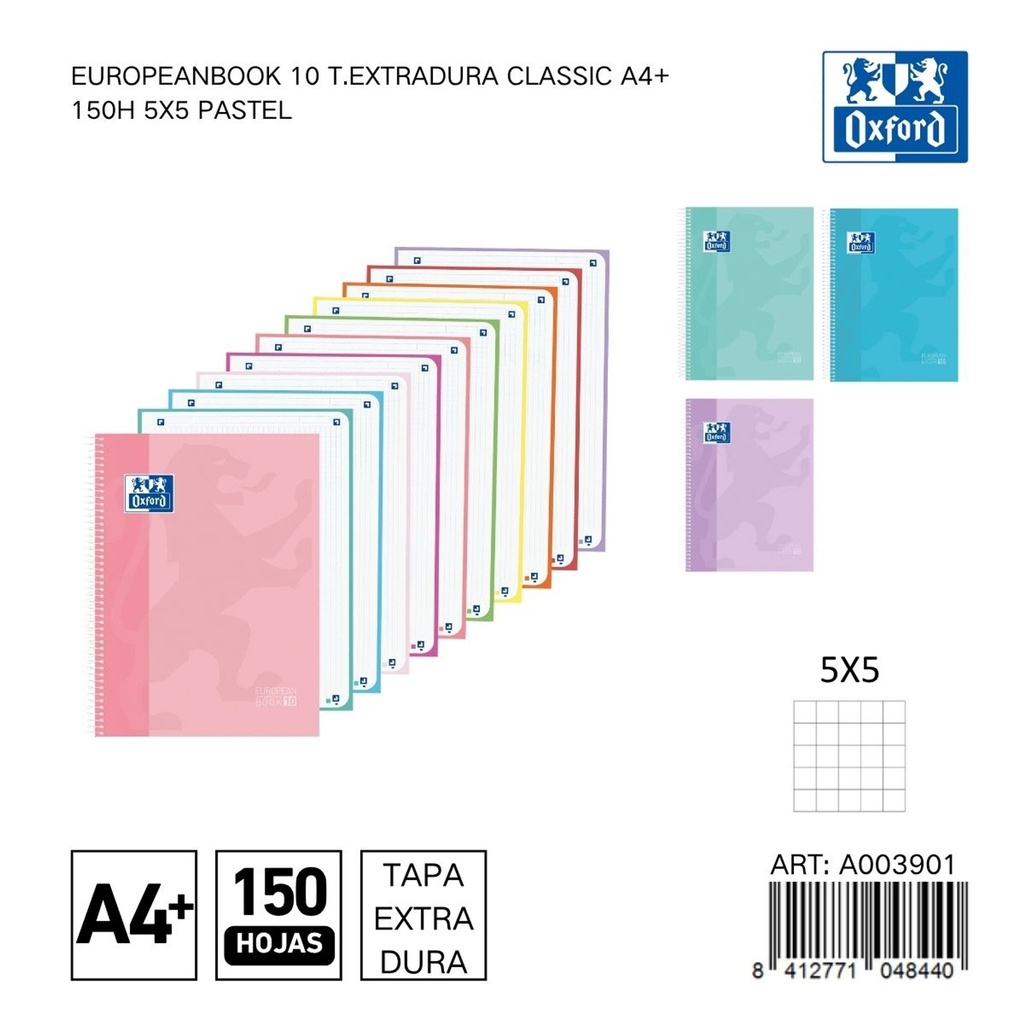 Cartera Oxford A4+ libro 10 colores 5x5 - Papelería y material escolar