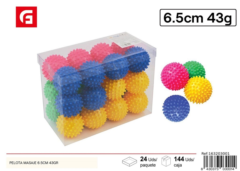  pelota de masaje 6.5cm 43gr - Juguetes de relajación y terapia