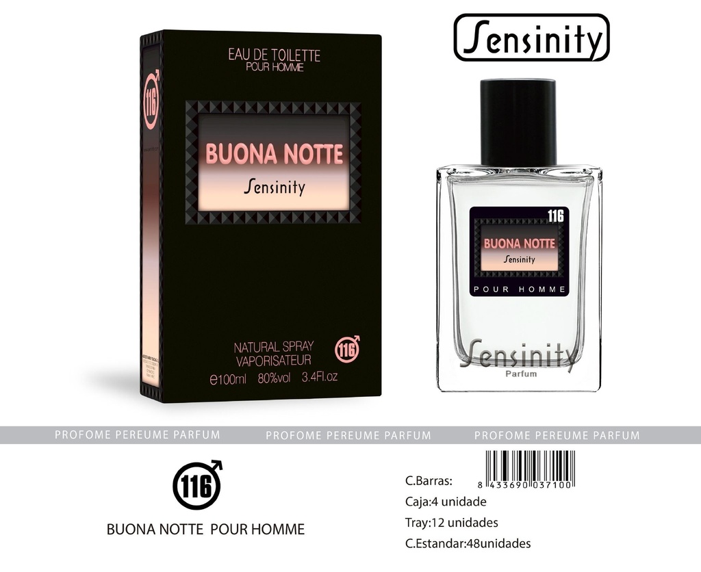 Perfume Buona Notte Pour Homme Sensinity - Fragancias y perfumes para hombres
