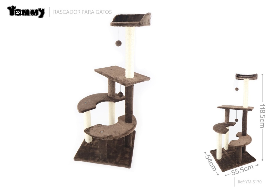 Rascador para gatos nuevo 54x55.5x118.5 cm - Mobiliario para gatos
