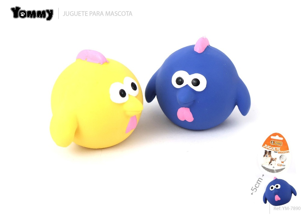 Juguete en forma de gallo de látex para mascotas 5 cm - Juguetes formativos para gatos