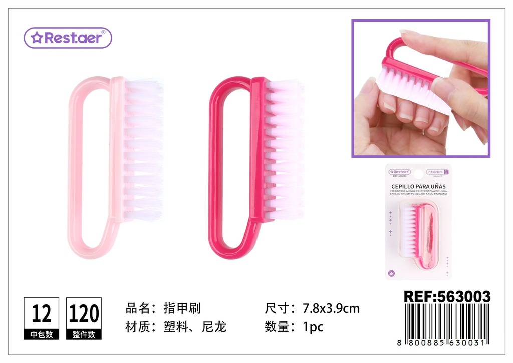 Cepillo para las uñas 7.8*3.9cm - Herramienta para cuidado de uñas