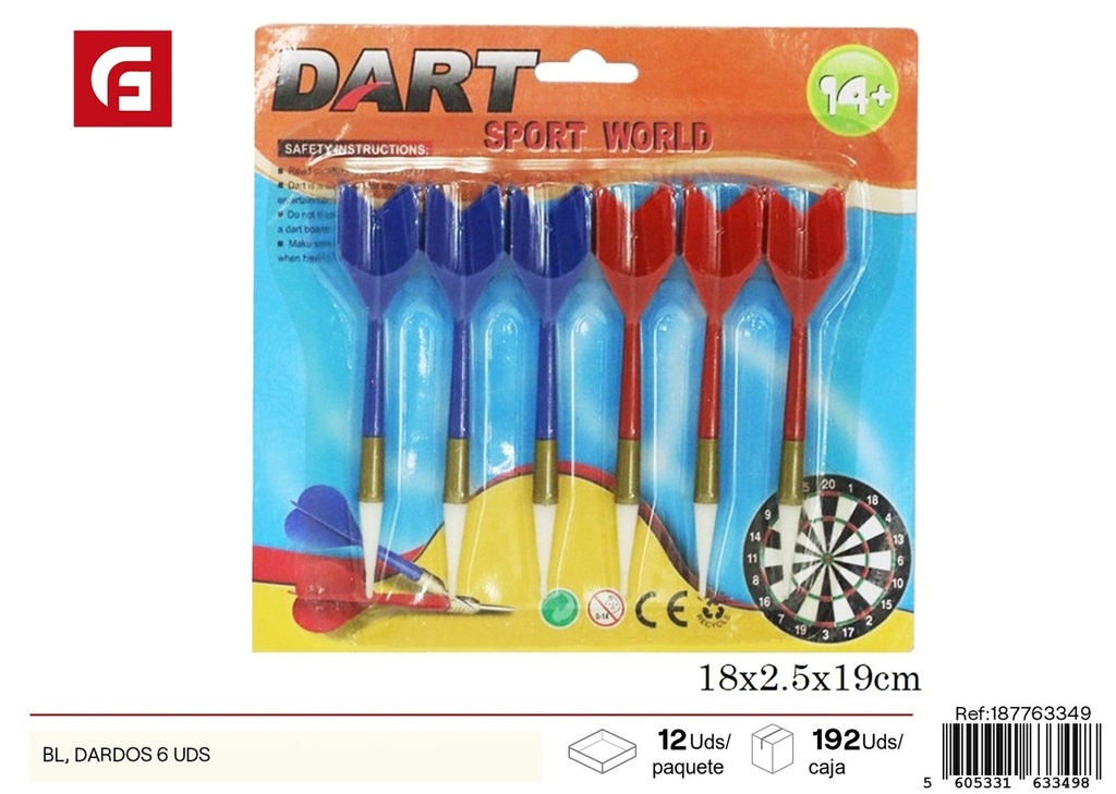 Set de 6 dardos - Juguetes y juegos