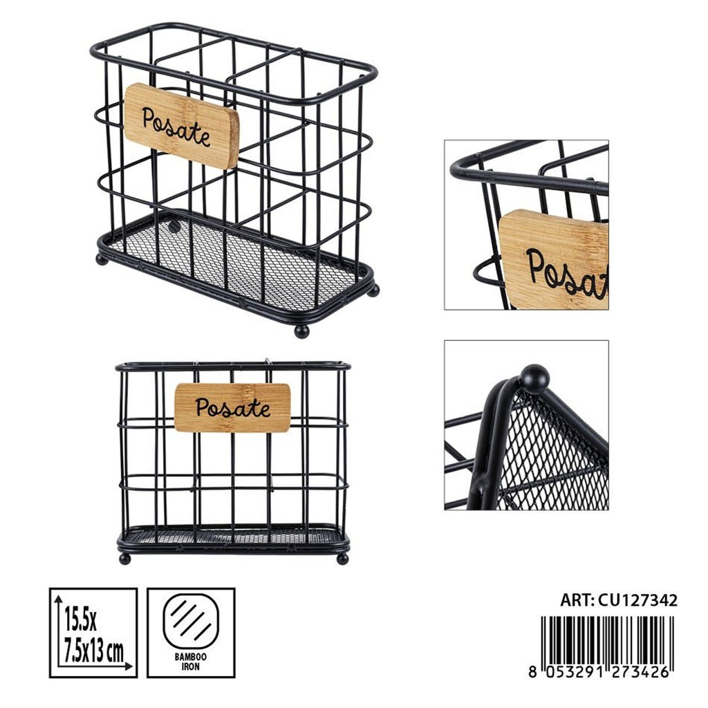 Porta cubiertos 15.7x7.7x13.3cm - Accesorios de cocina y organización