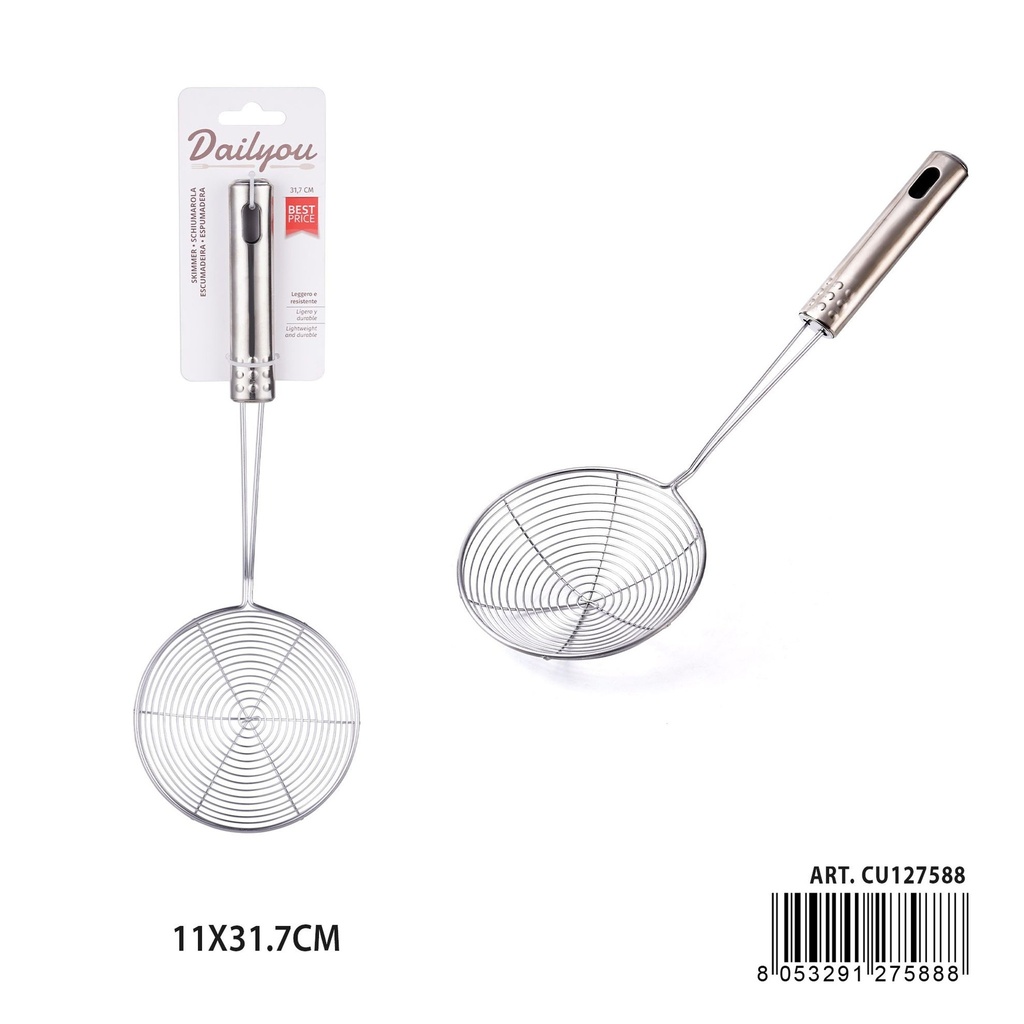 Espumadera de acero 11x31.7cm - Utensilios de cocina y coladores