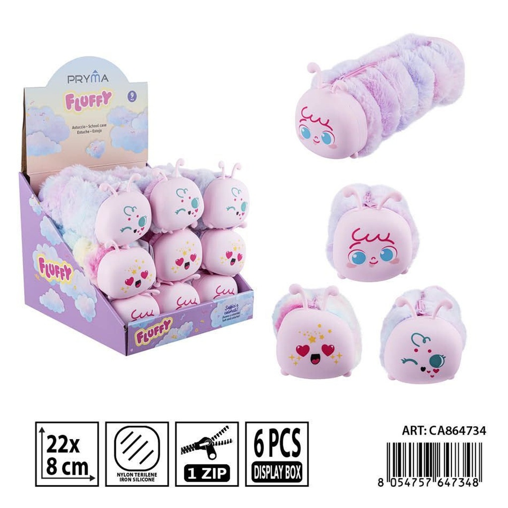 Estuche peluche Pryma 22x8 cm - Estuches para lápices y mochilas