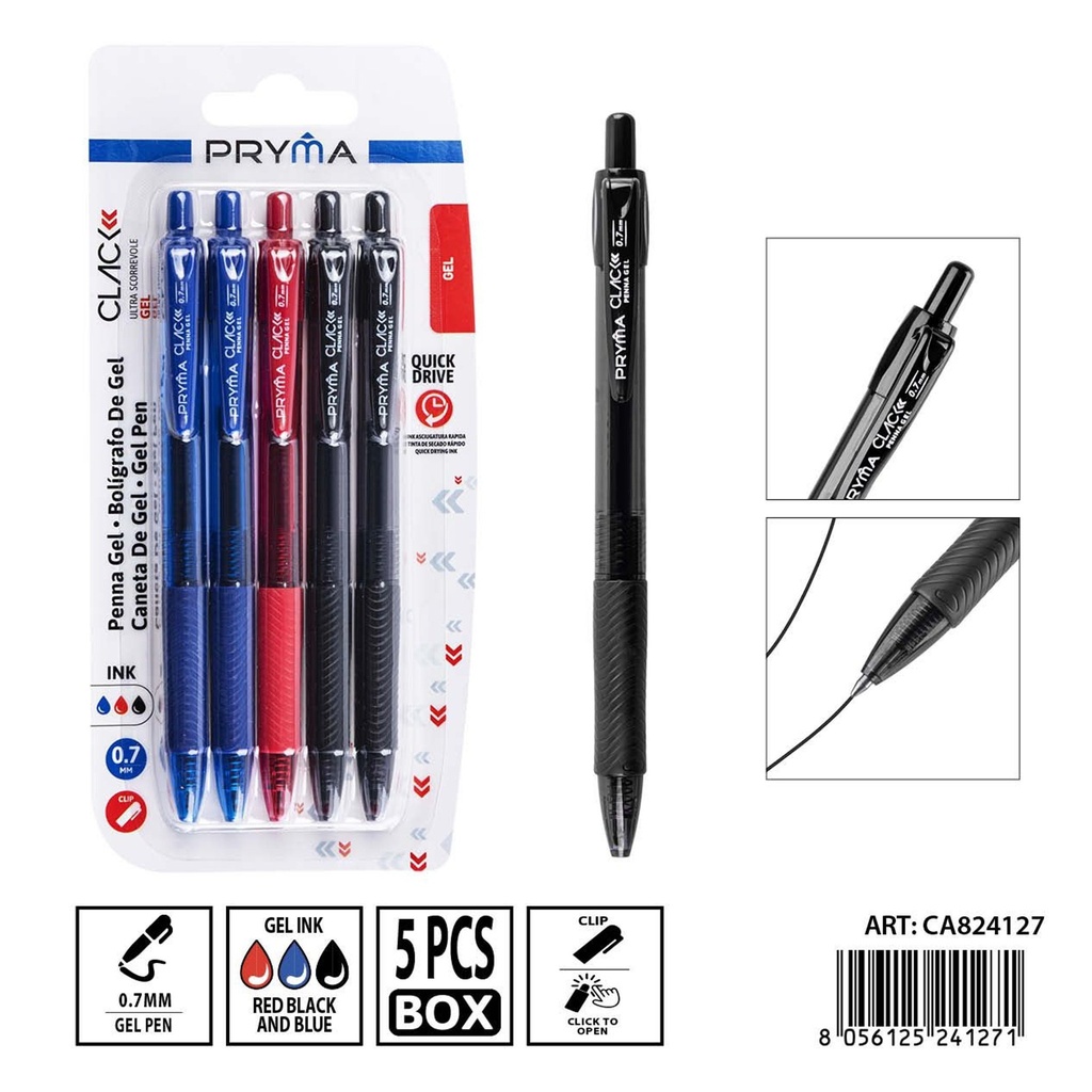 Bolígrafo con secado rápido 0.7mm 5pz - Papelería y útiles de escritura
