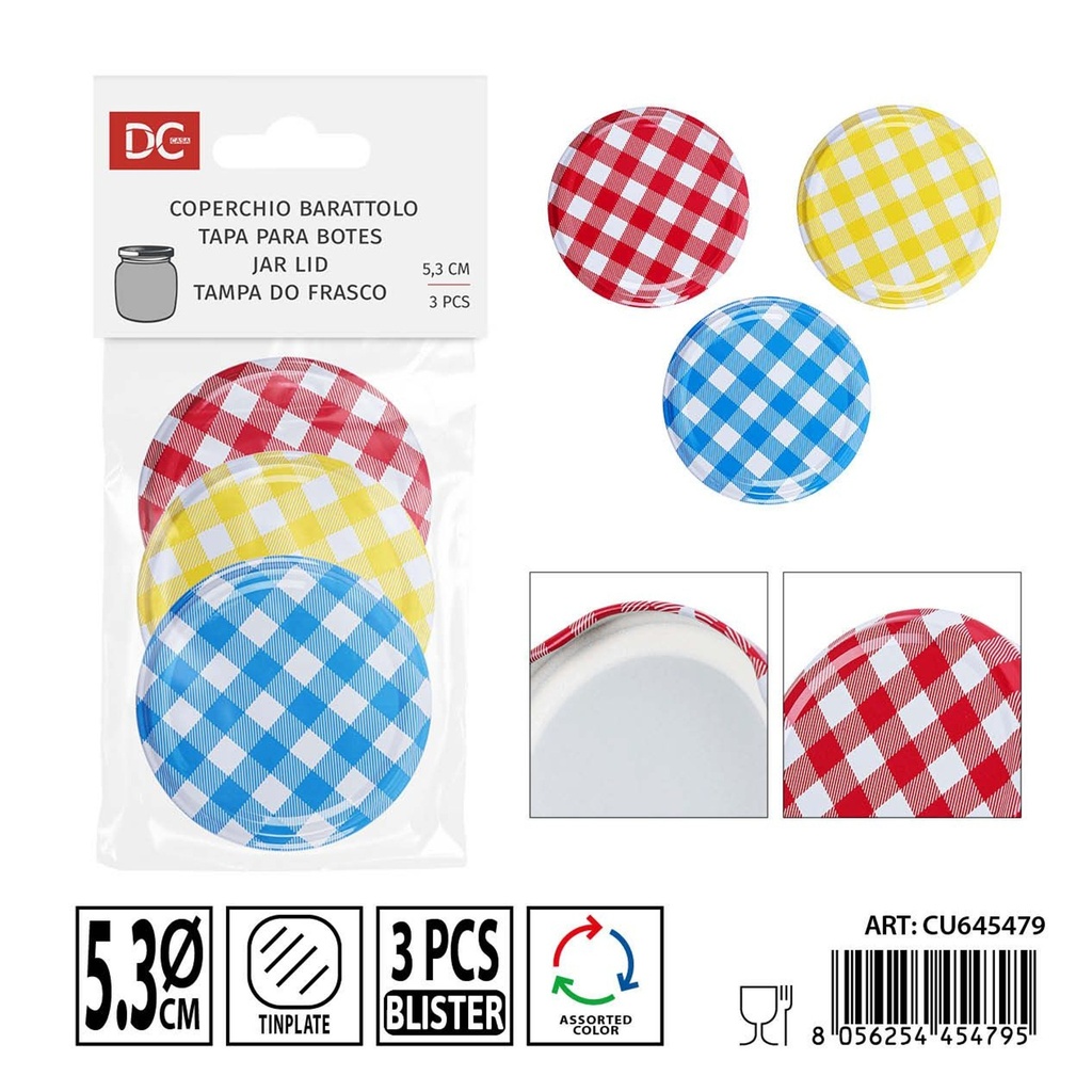 Tapas de metal para botes 53 mm - Accesorios de cocina y almacenamiento