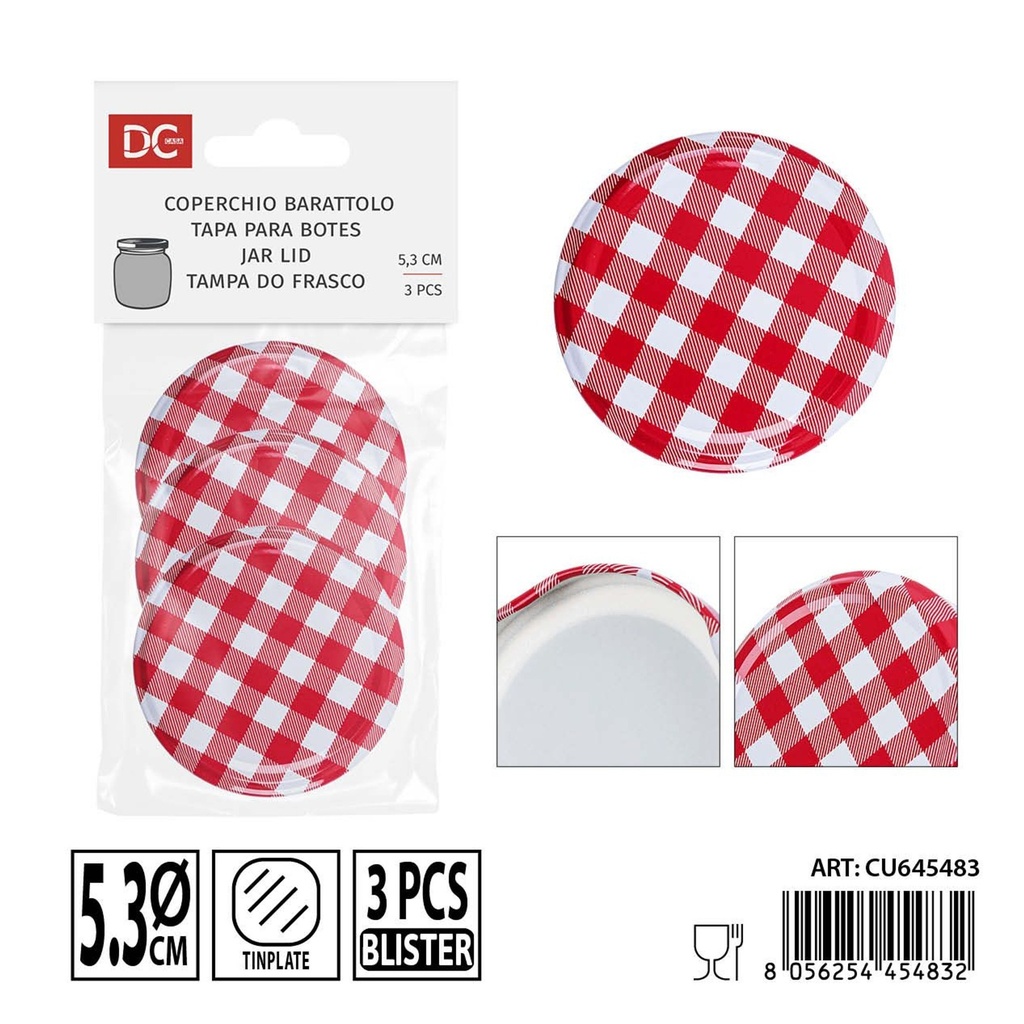 Tapas de metal para botes 53 mm - Accesorios de cocina y almacenamiento