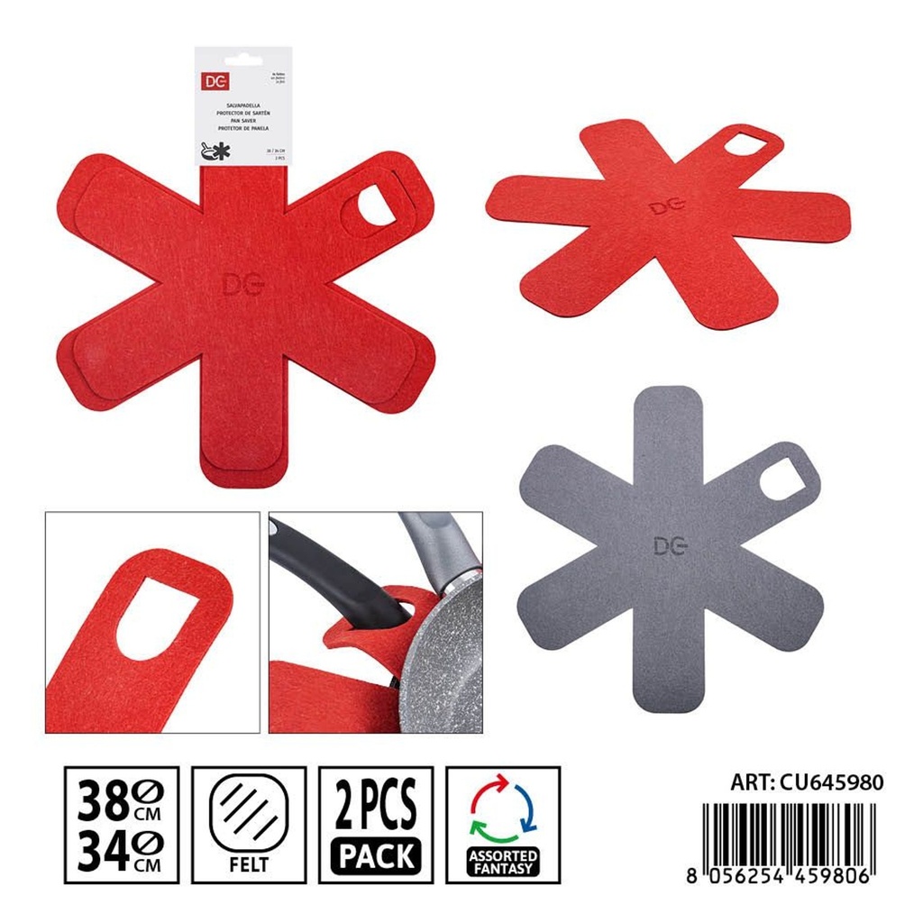 Protector sartén 34/38cm 2piezas - Utensilios de cocina y accesorios