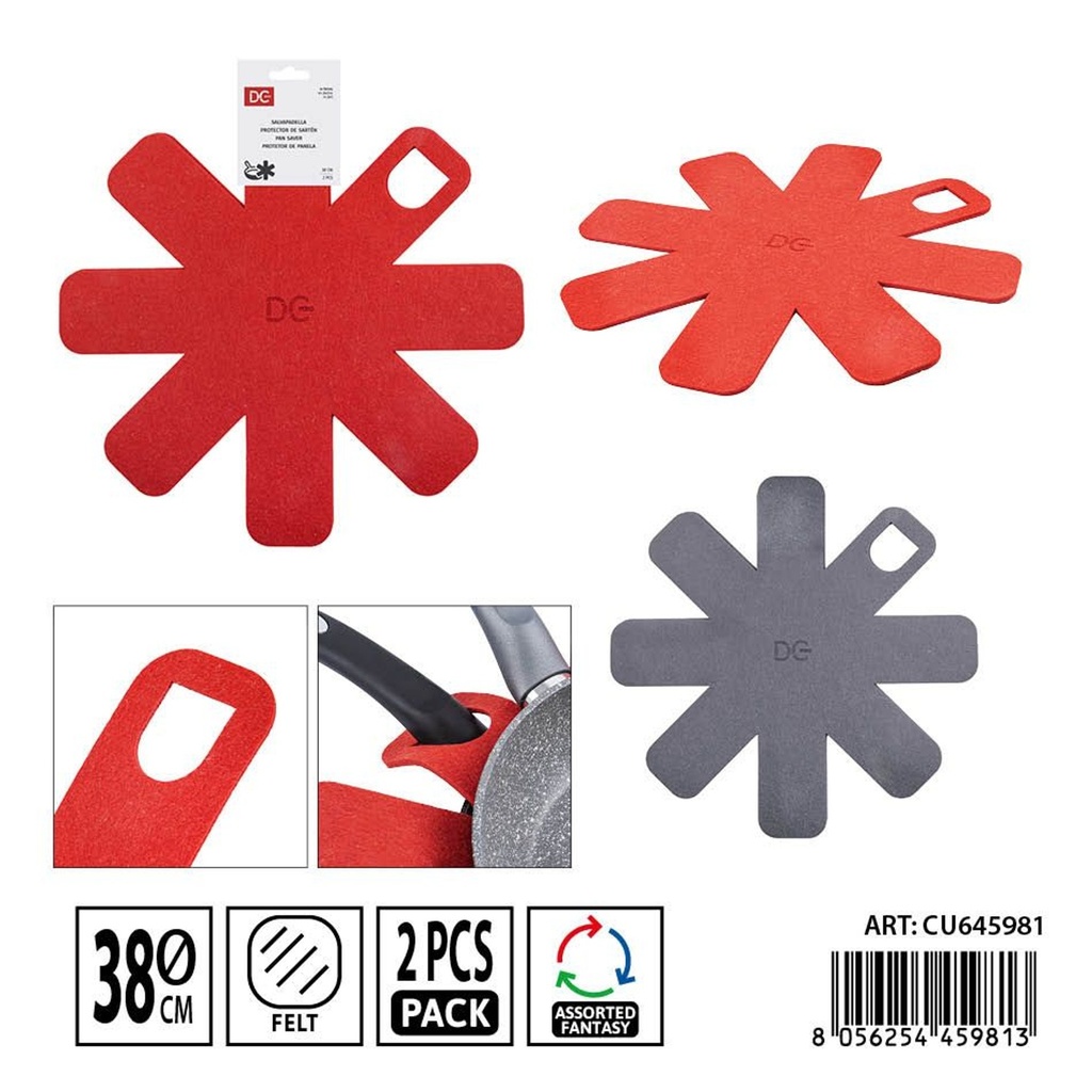 Protector de sartén 2 piezas 38 cm - Accesorios de cocina