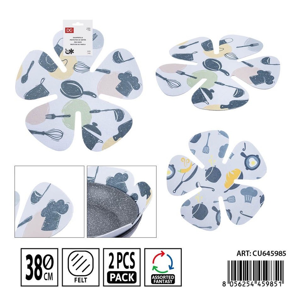 Protector de sartén 2 piezas 38 cm - Accesorios de cocina