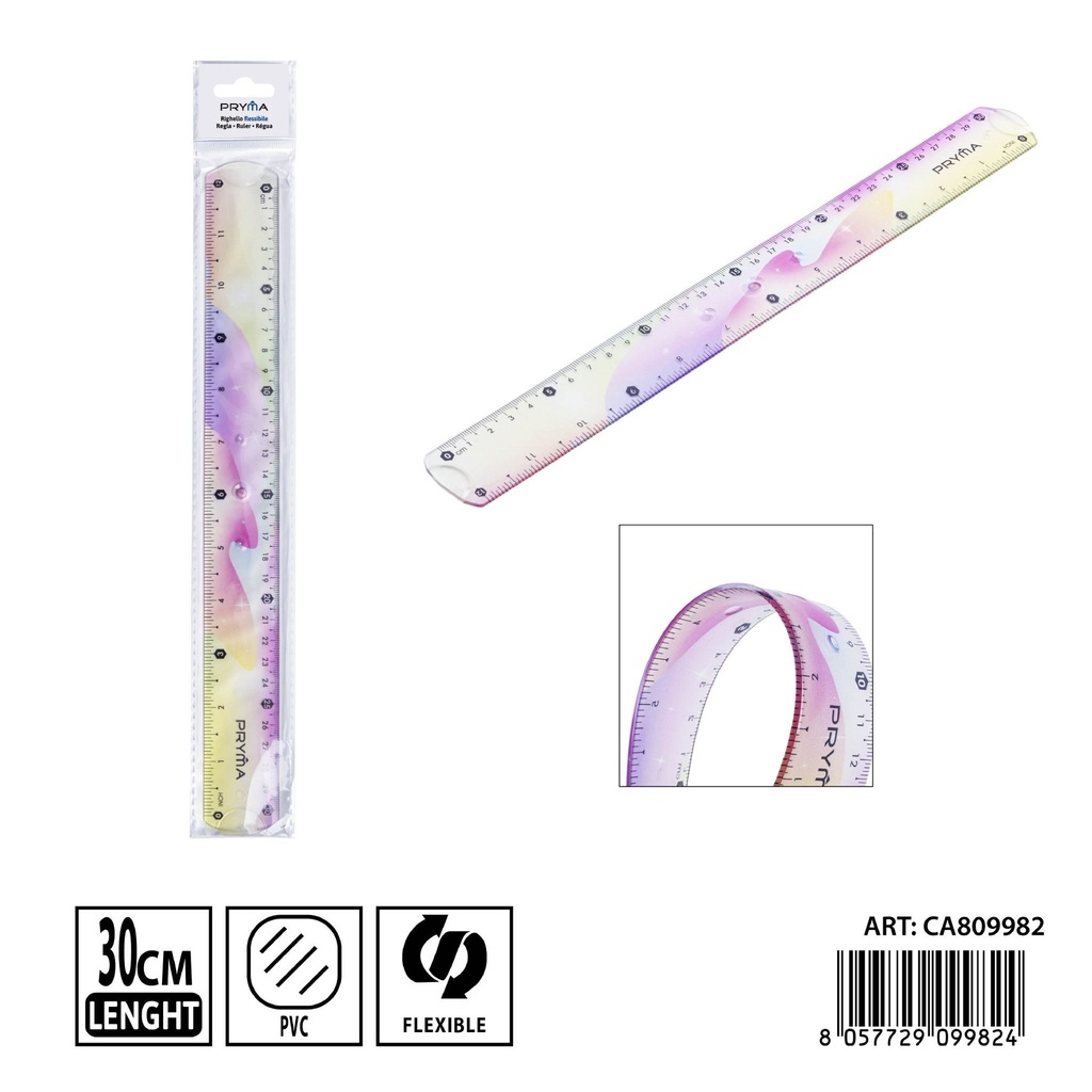 Regla flexible de PVC (30 cm) - Accesorios de papelería