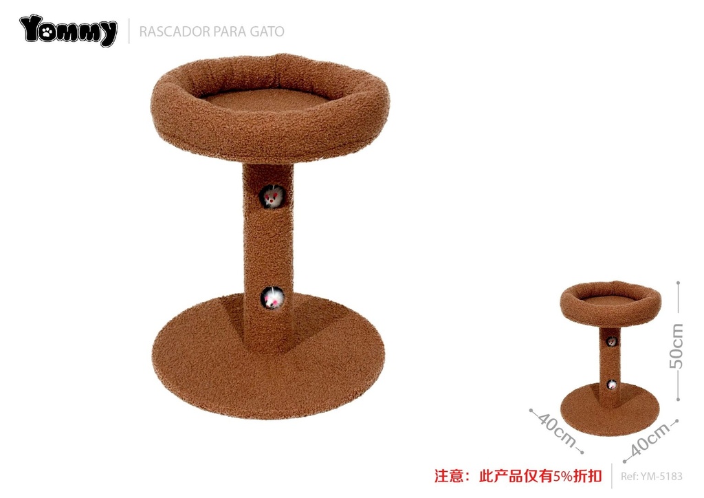 Rascador en forma de cama para gatos 40x40x50 cm - Muebles para gatos y rascadores