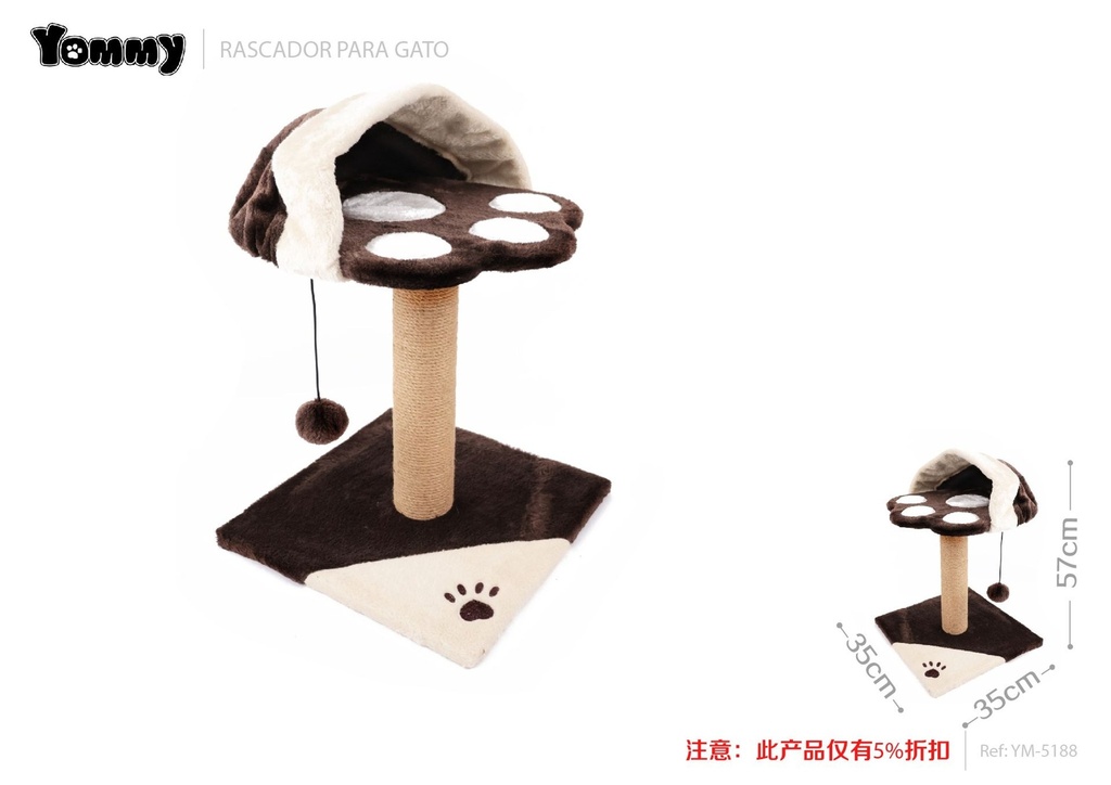Rascador para gatos 35x35x57 cm - Accesorios para mascotas