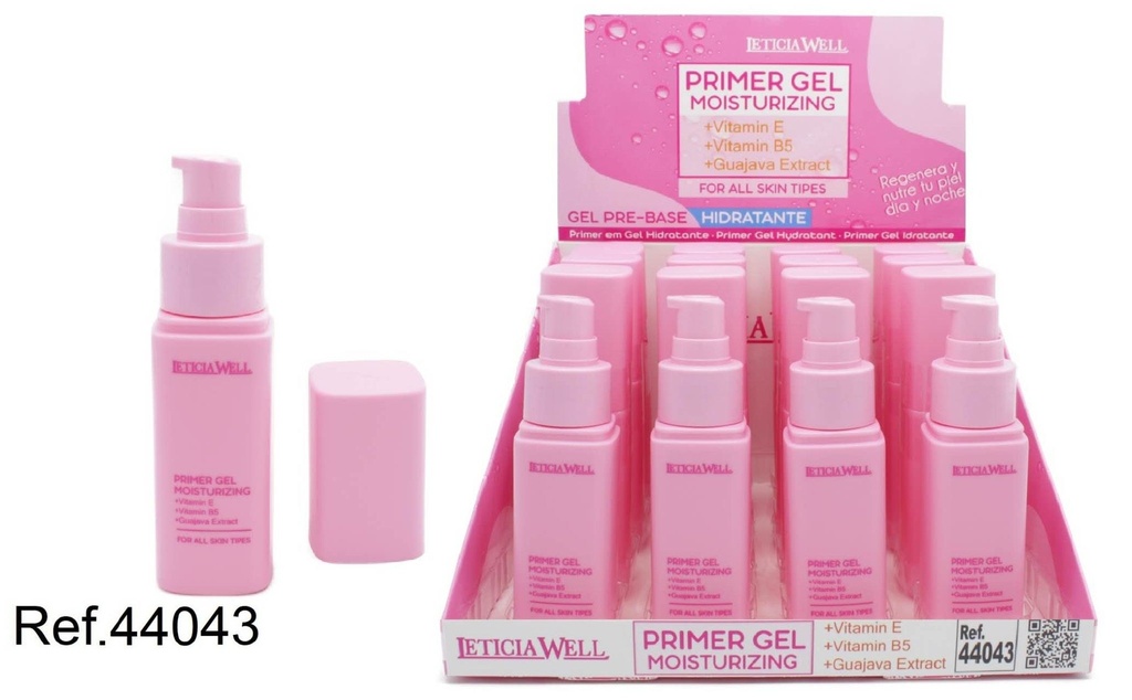 Primer gel hidratante rosa 16/u 44043 - Cosméticos
