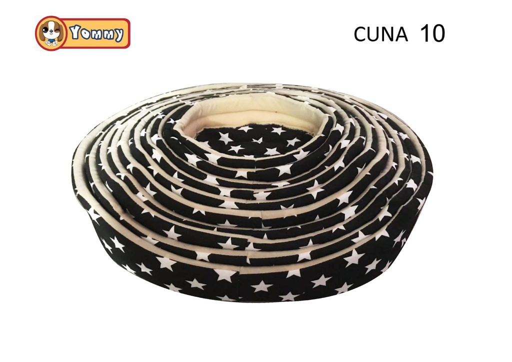 Cuna de perro de lona de estrellas de 10 piezas 68x58x16 cm - Accesorios para mascotas