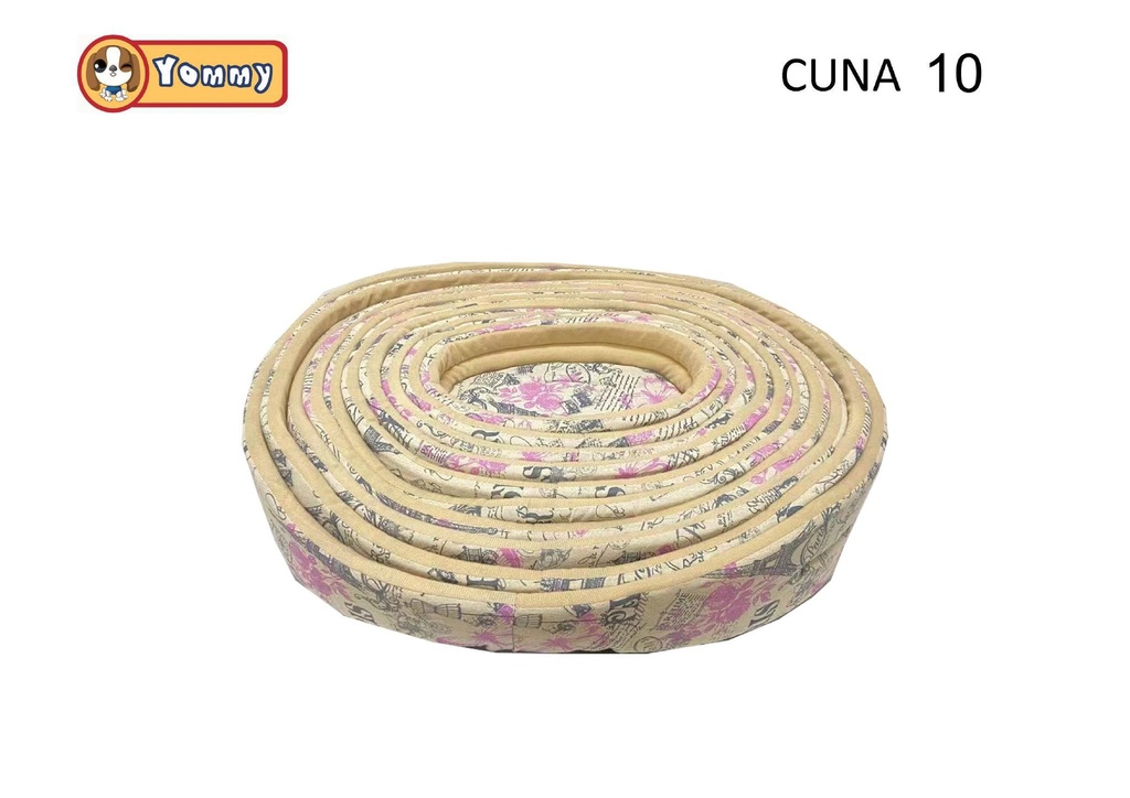 Set de cuna para perro en lona de flores estampadas 68x58x16 cm - Accesorios para mascotas