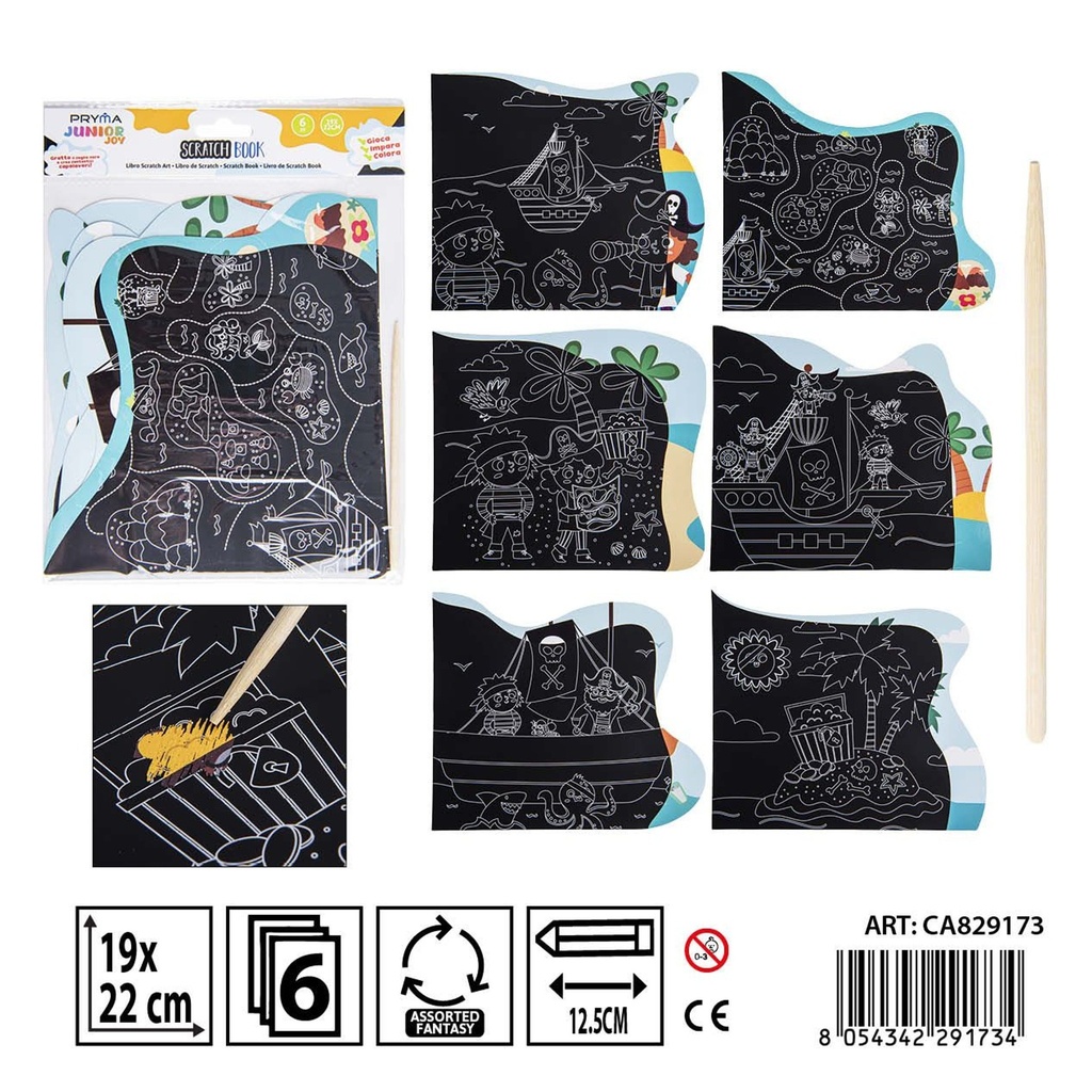 Libro de scratch 19x22 cm 6FF - Material de manualidades