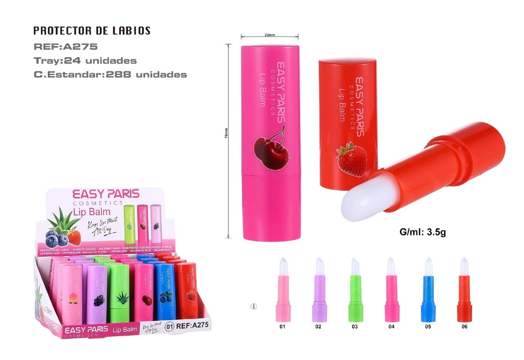 Protector labial 24 unidades - Cosméticos y cuidado personal