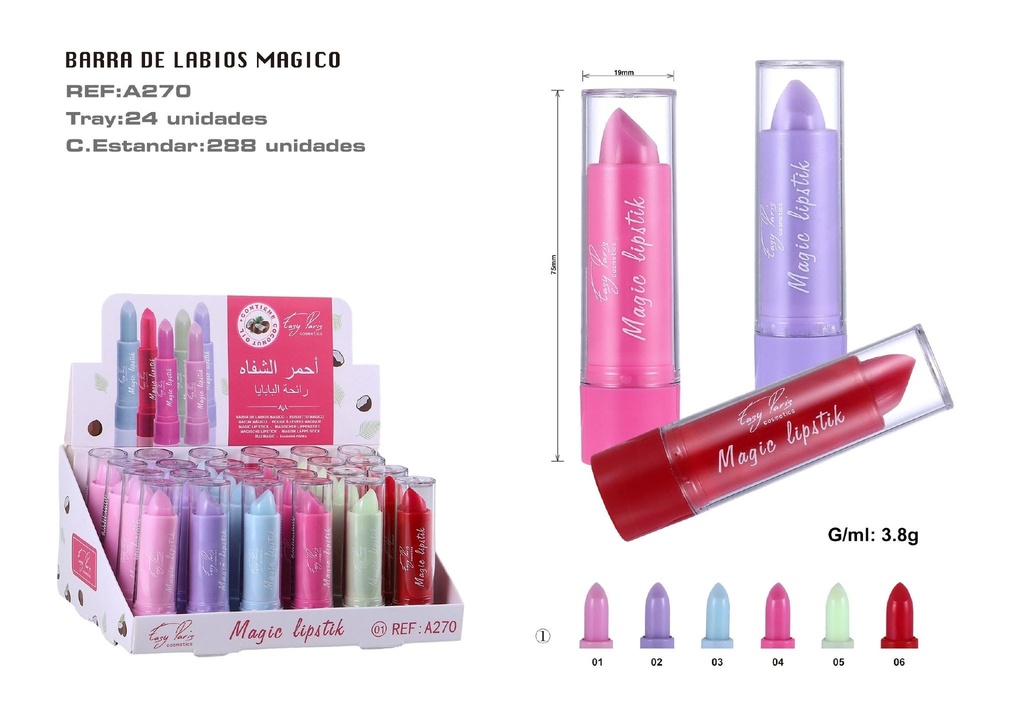 B. de labios magic con aceite de coco 24 unidades - Cosméticos y maquillaje