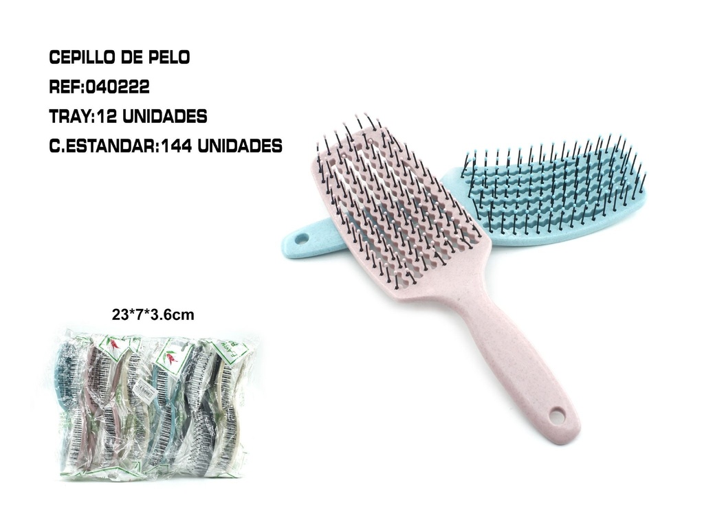 Cepillo anti-enredos 23x7x3.6cm (12 unidades) - Cepillos para el cabello