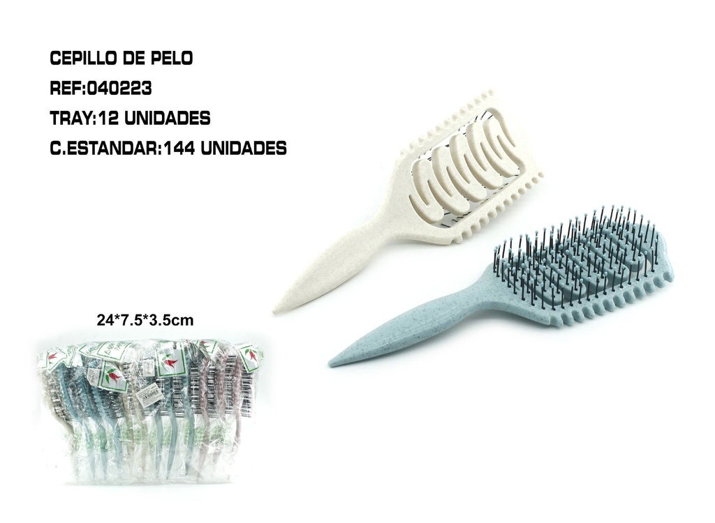 Cepillo anti-enredos 24x7.5x3.5cm (12 unidades) - Cepillos para el cabello