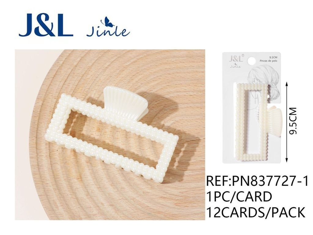 Pinza de pelo de perlas 9.5 cm 12 unidades - Accesorios elegantes para el cabello