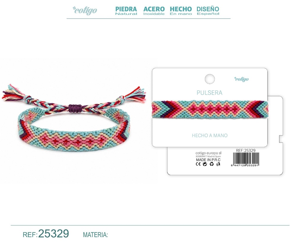 Pulsera hecha a mano con hilo - Joyas artesanales