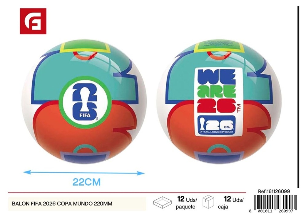 Balón FIFA 2026 Copa del Mundo 220mm - Juguetes deportivos