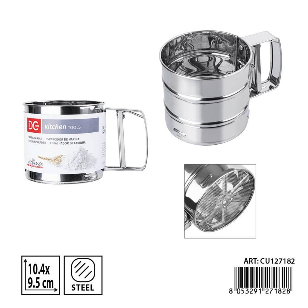 Tamiz de acero inoxidable pequeño 10.4x9.5 cm - Accesorios de cocina y herramientas