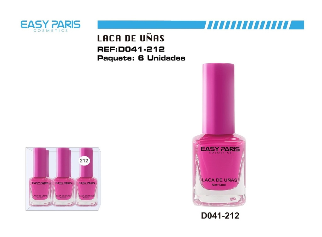 Laca de uñas Easy Paris 6 unidades - Cosméticos y cuidado personal