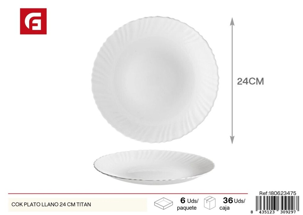 Plato llano COK TITAN de 24 cm - Vajilla de cerámica