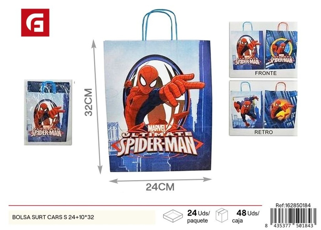 Bolsa surtida de Cars S 24+10x32 cm - Artículos de regalo