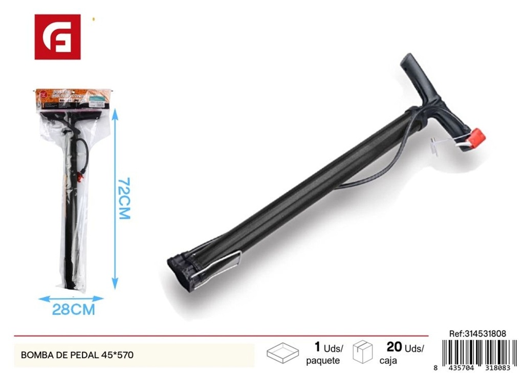 Bomba de pedal 45*570 - Accesorios para bicicleta y bombas de aire
