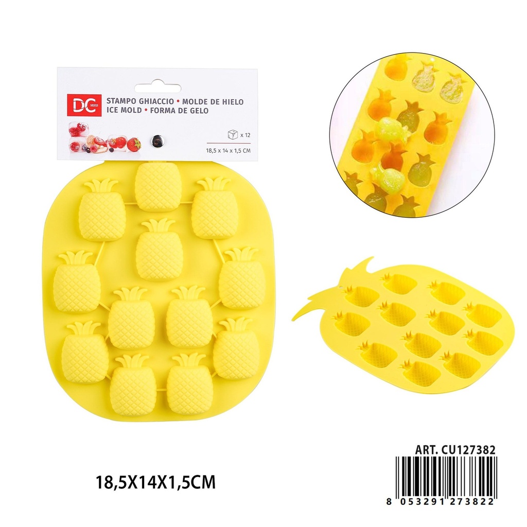 Molde de silicona para hielo en forma de piña 18.5x14x1.5 cm - Utensilios de cocina y moldes para hielo
