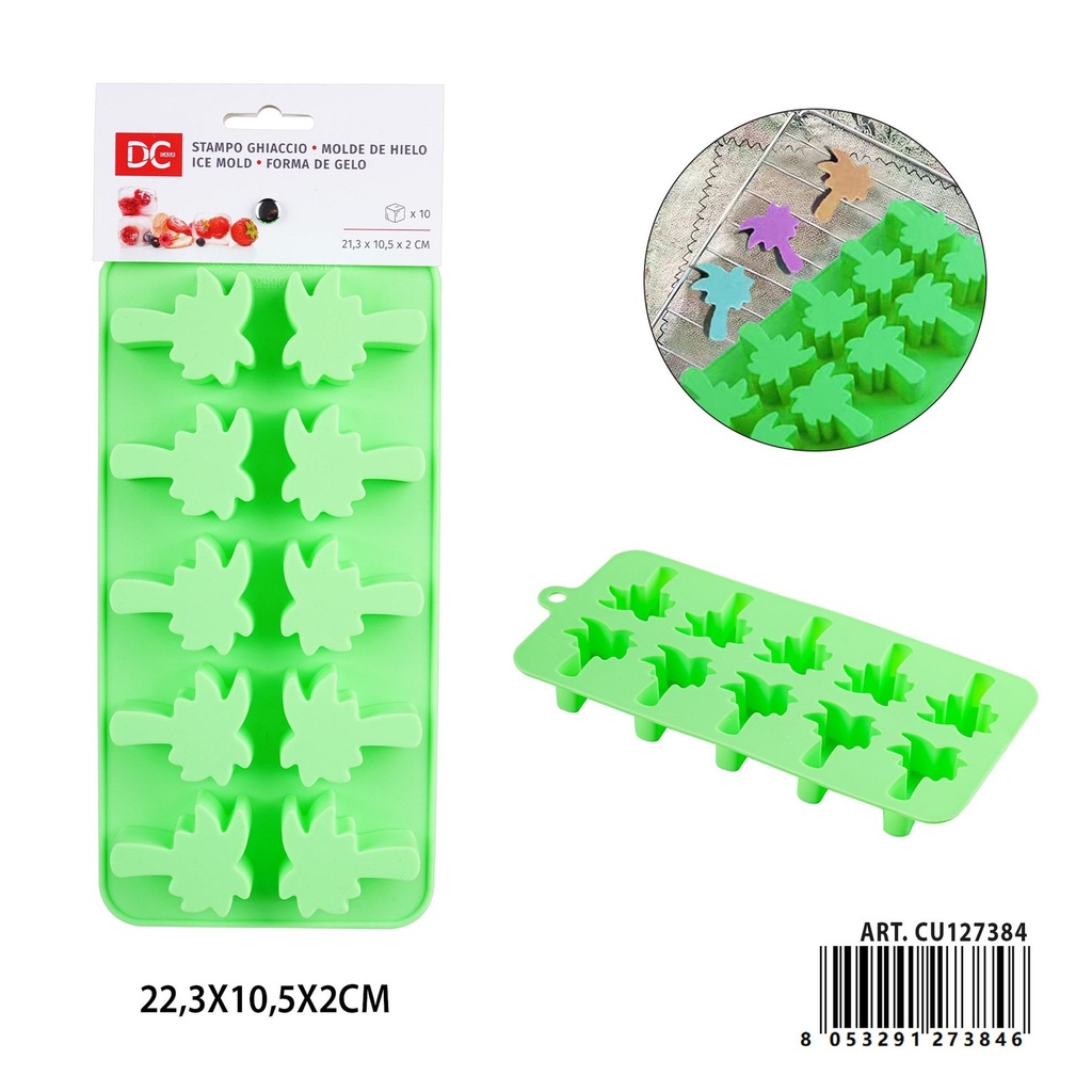 Molde de silicona para hielo en forma de palmera 21.3x10.5x2 cm - Utensilios de cocina y moldes para hielo