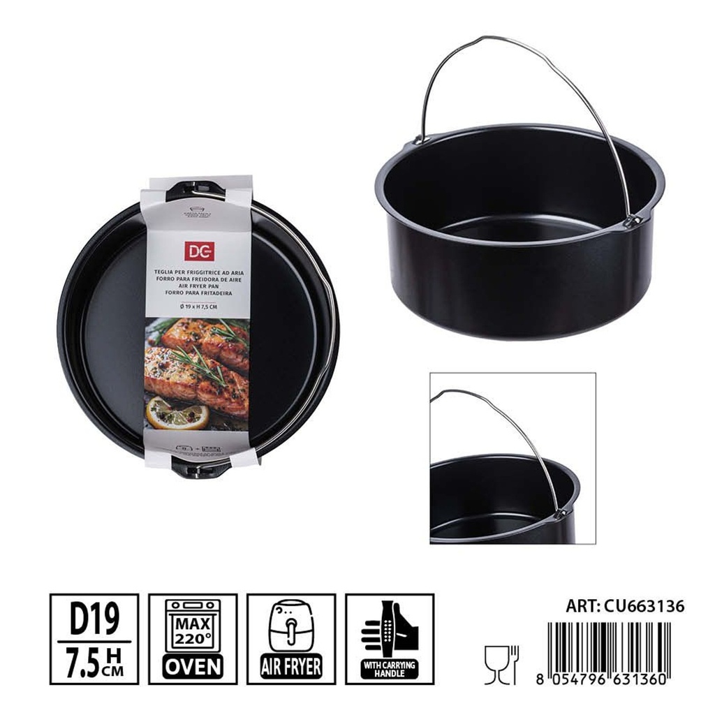 Bandeja para freidora de aire 19x7.5 cm - Utensilios de cocina para freír