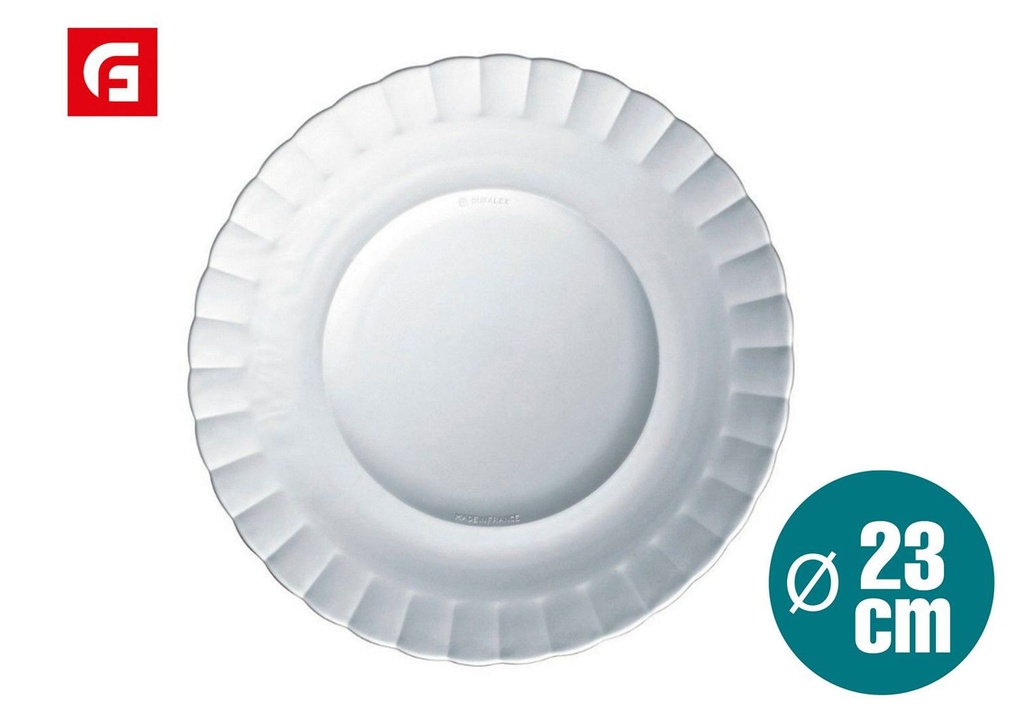 Plato cristal 23 cm llano Paris - Vajilla de cristal