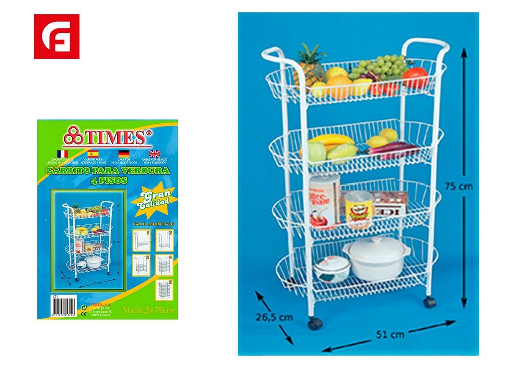 Carrito organizador 4S - Utensilios de cocina