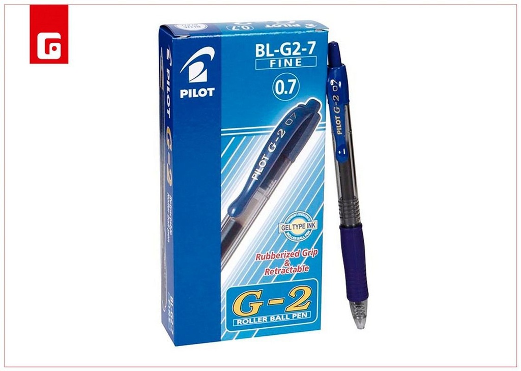 Bolígrafo G-2 0.7mm azul para escritura