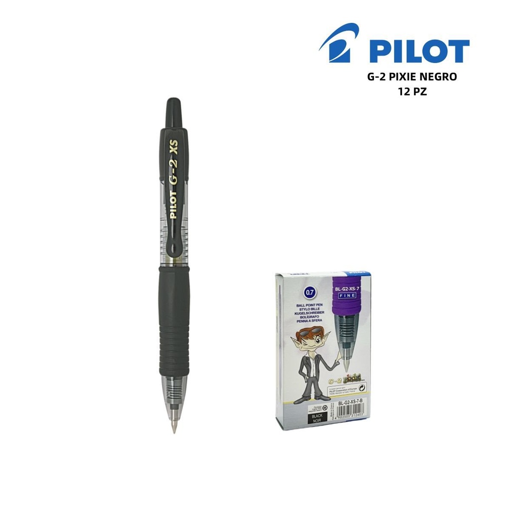 Bolígrafo Pilot 0.7mm negro G2 Pixie - Papelería de marca