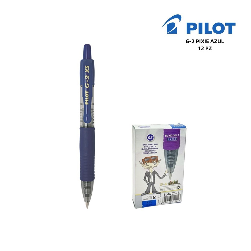 Bolígrafo Pilot 0.7mm azul G2 Pixie - Papelería de marca