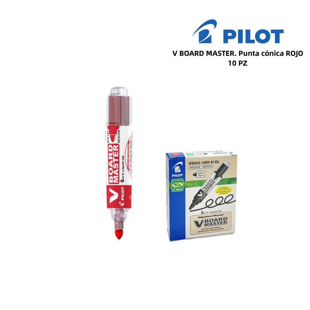 Marcador de pizarra Pilot punta redonda 2,3 mm rojo - Material de oficina 