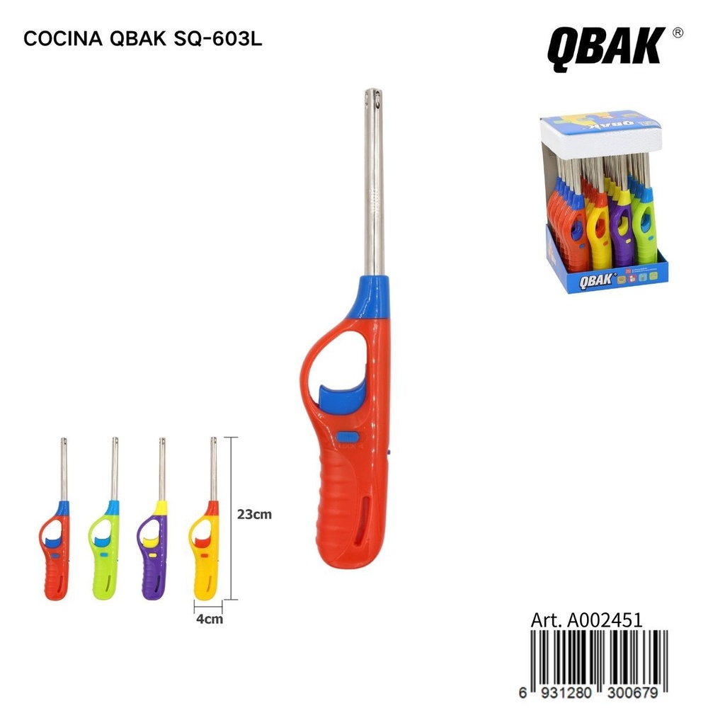 Mechero de cocina 23 x 4 cm QBAK SQ-603L - Utensilios de cocina
