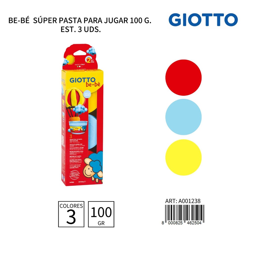 Súper pasta para jugar 100 g - Giotto plastilina 3x100 g