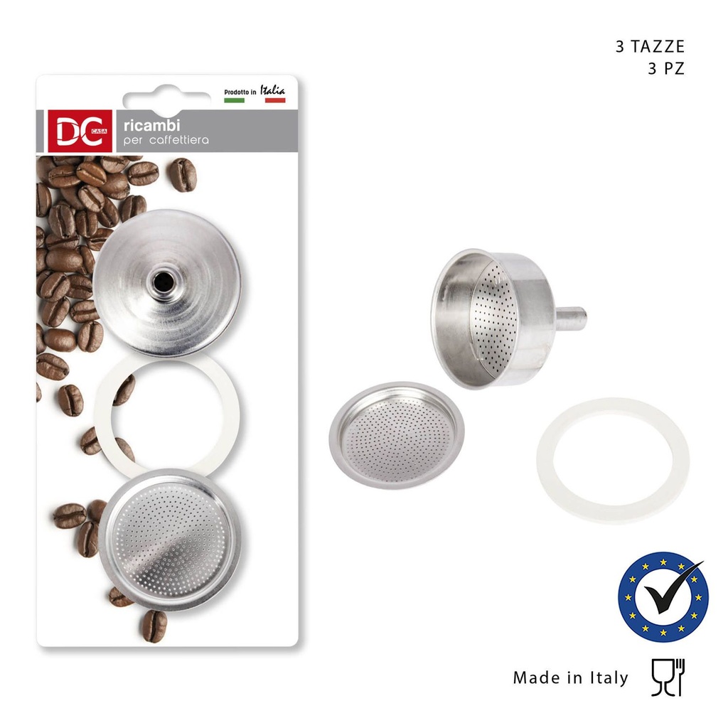 Repuestos de cafetera embudo+junta+filtro 3tz - Accesorios de café