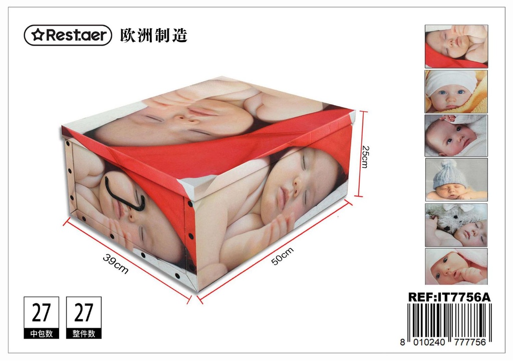 Caja de cartón plegable 50x39x25 cm - Artículos de regalo
